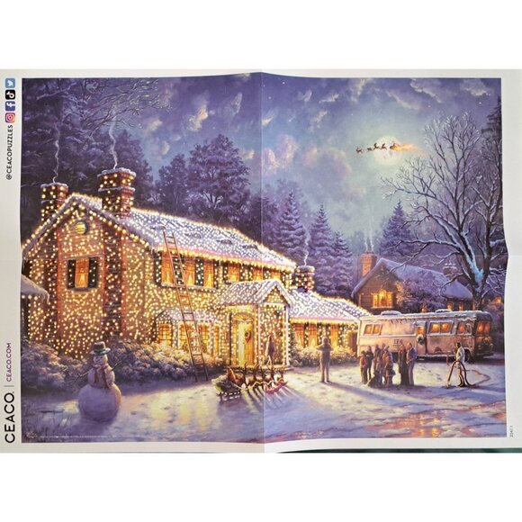 Ceaco Thomas Kinkade National Lampoon Christmas Vacation 300 Piece Puzzle - Picture 6 of 9